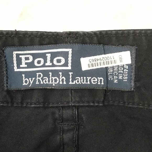 Polo Ralph Lauren Pants Mens 38 Black Cargo Utility Inseam 32 Button Pockets - Picture 8 of 11